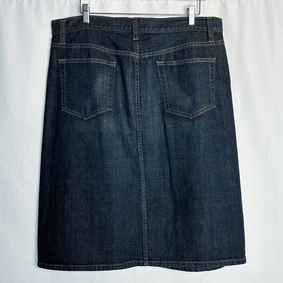 GAP Dark Denim Skirt – Knee length A-line (est. size 12) - Picture 2 of 5